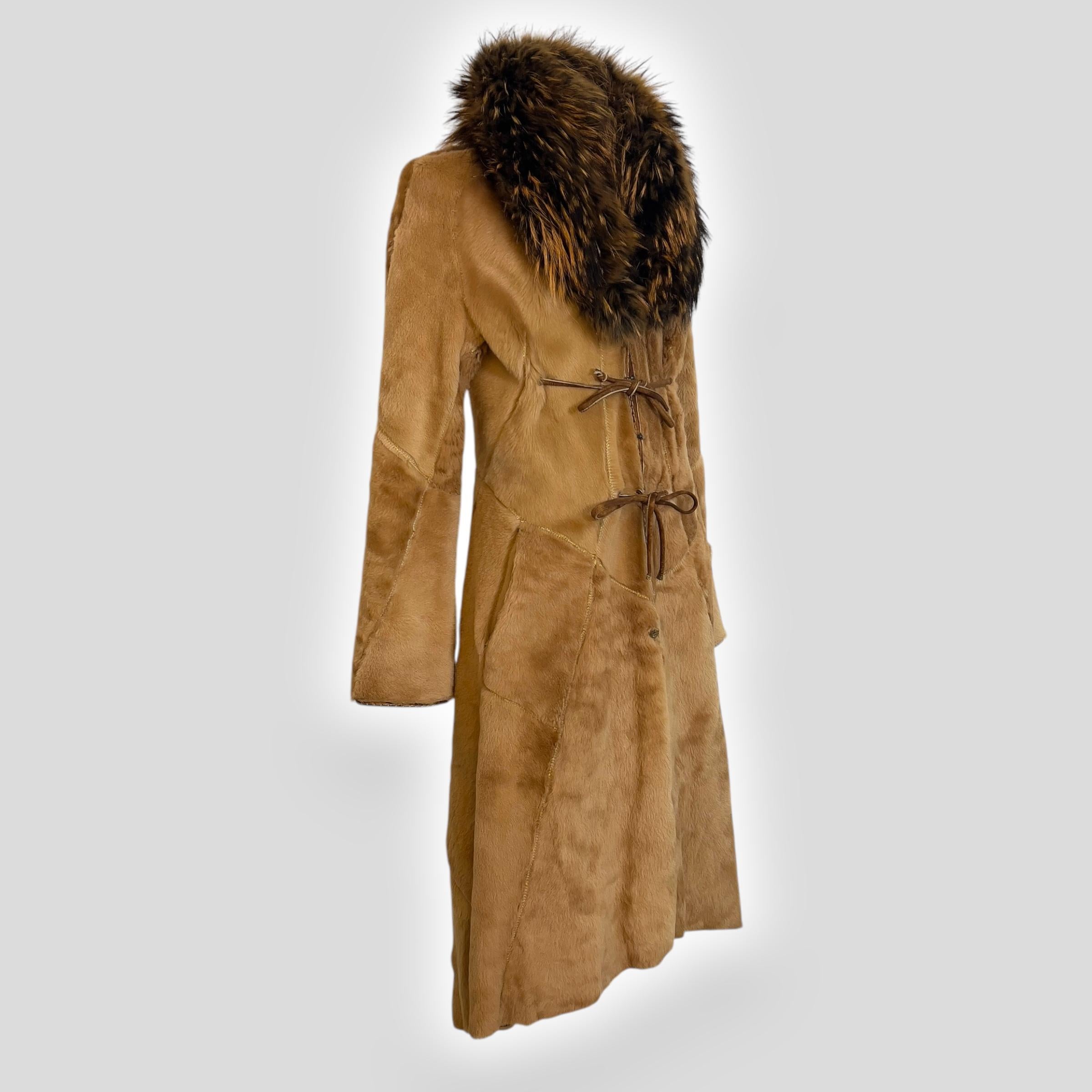 Roberto Cavalli C2000 reversible shearling fur coat In Good Condition In CAPELLE AAN DEN IJSSEL, ZH
