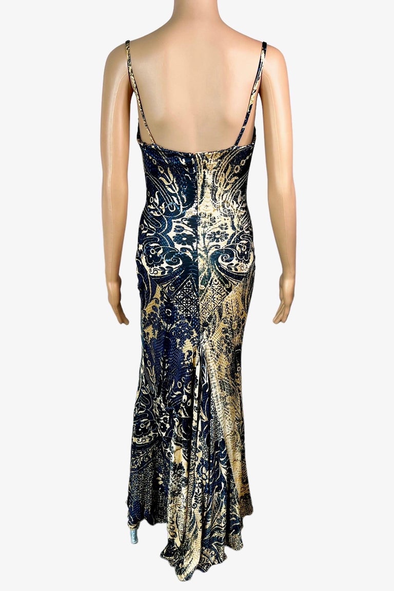 Robe Archive Roberto Cavalli Automne 2002 - Bustier Et Jupe En Soie, Taille S, Neuf Avec étiquettes