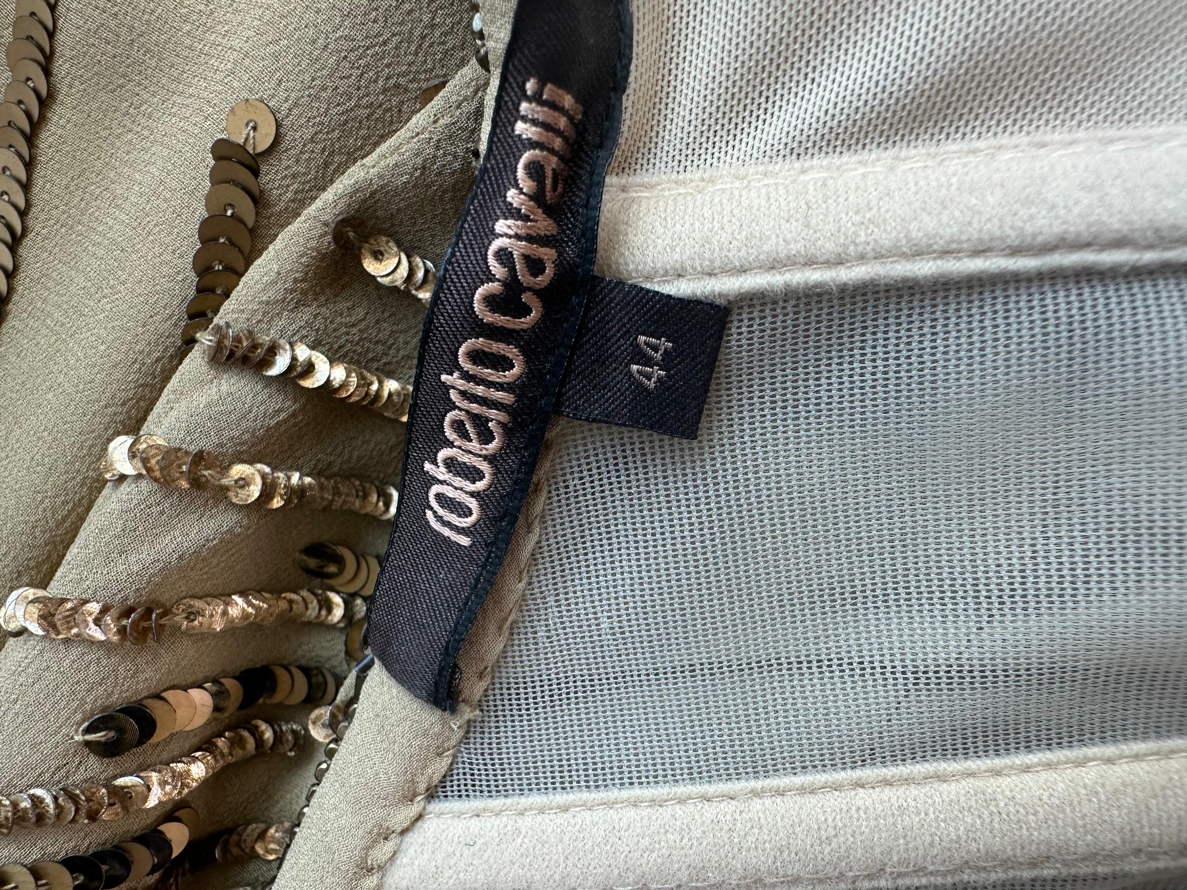 Roberto Cavalli c.2011 Vestido de noche sin tirantes con corsé y corpiño adornado en venta 8