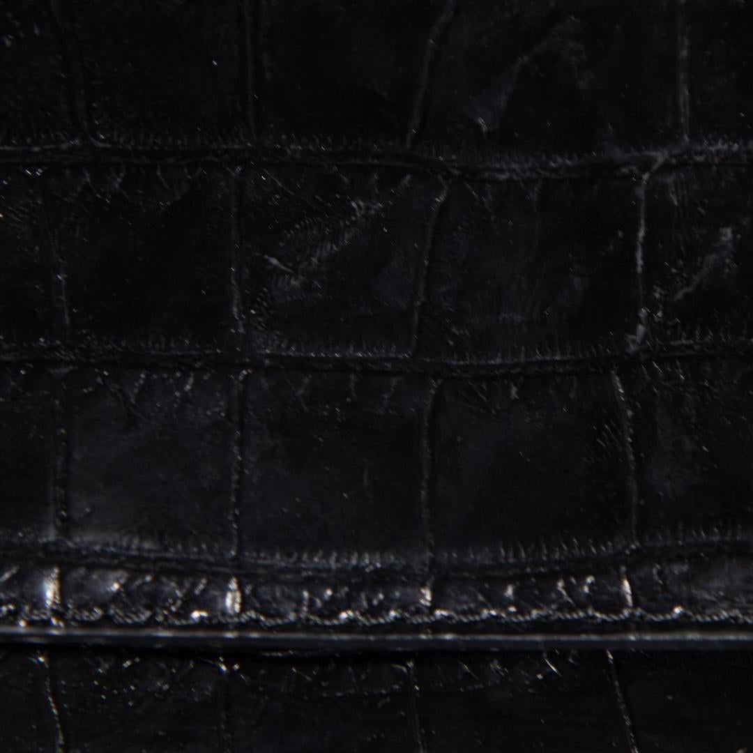Roberto Cavalli Cavalli Class Black Leather Embossed Mini Bag 1