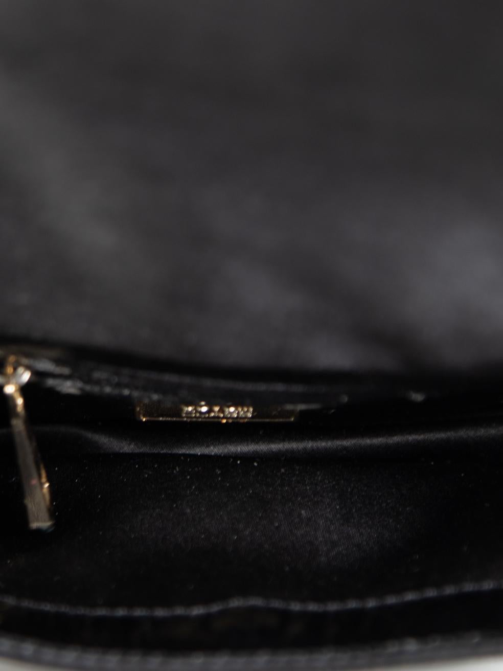 Roberto Cavalli Cavalli Class Black Leather Embossed Mini Bag 2