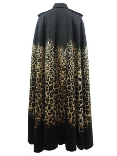 Roberto Cavalli Cheetah Print Cloak/Cape