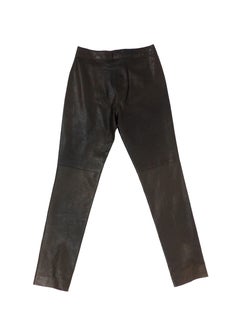 Roberto Cavalli Chocolate Brown Leather Pants