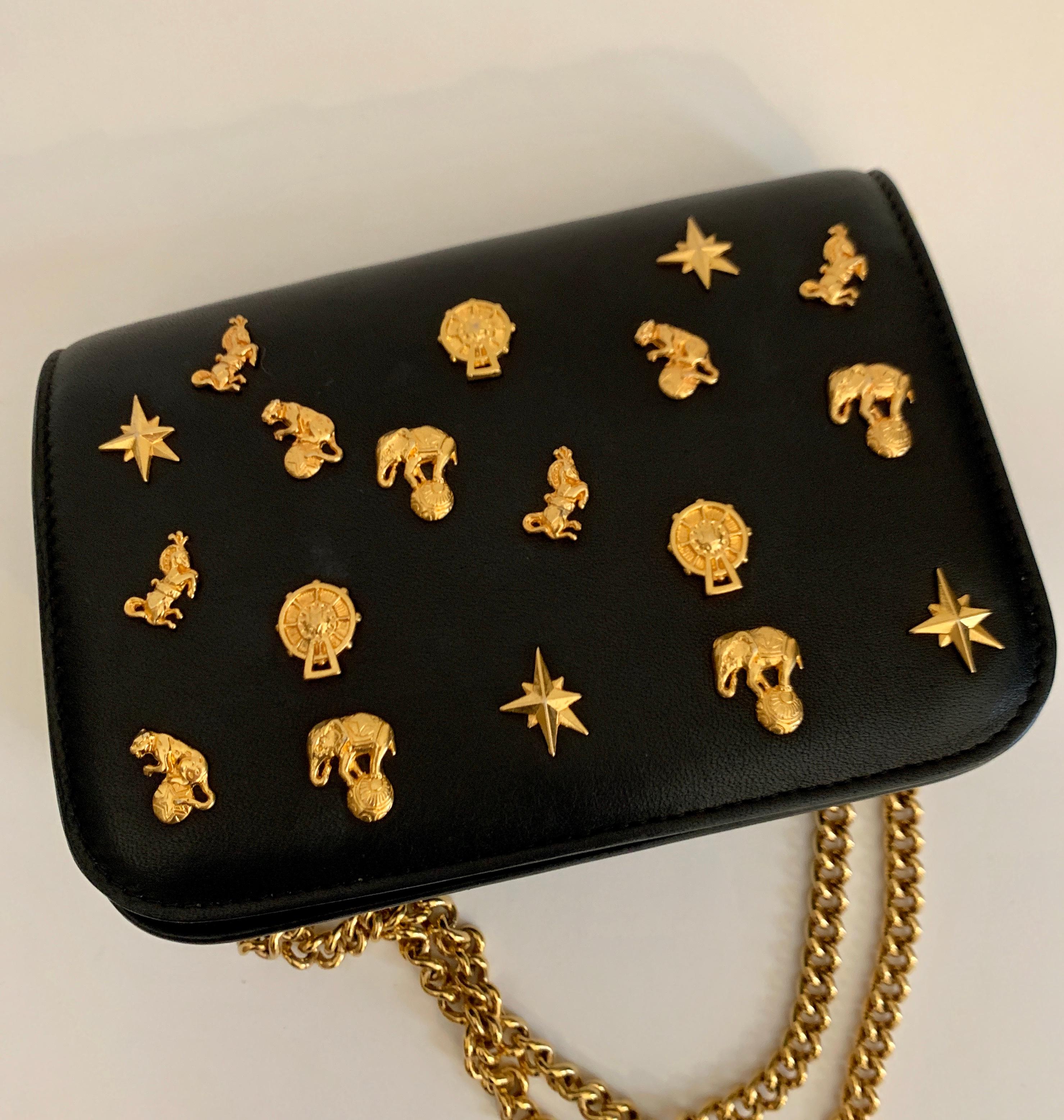 black and gold purse