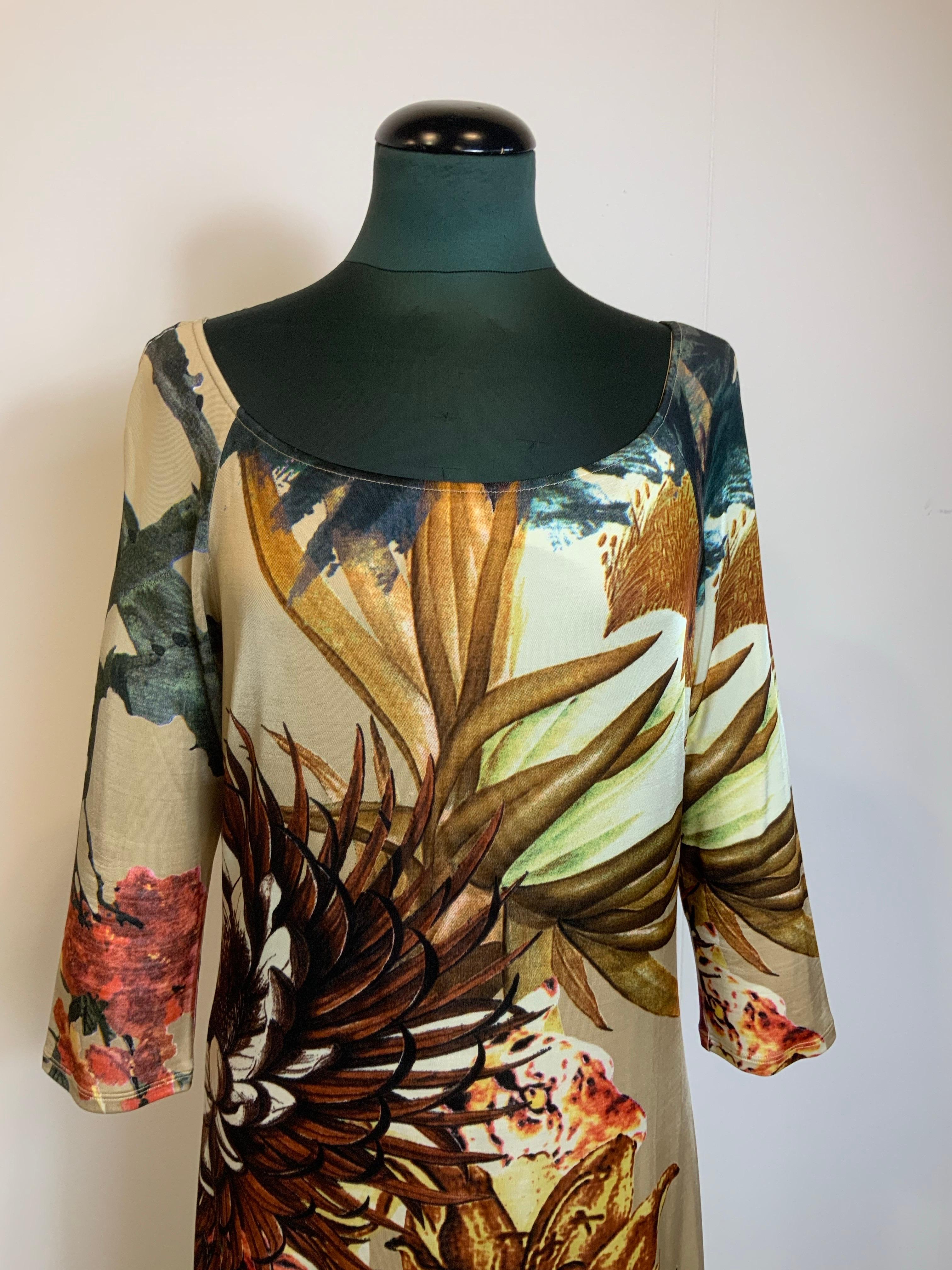 Brown Roberto Cavalli CLASS longuette dress For Sale