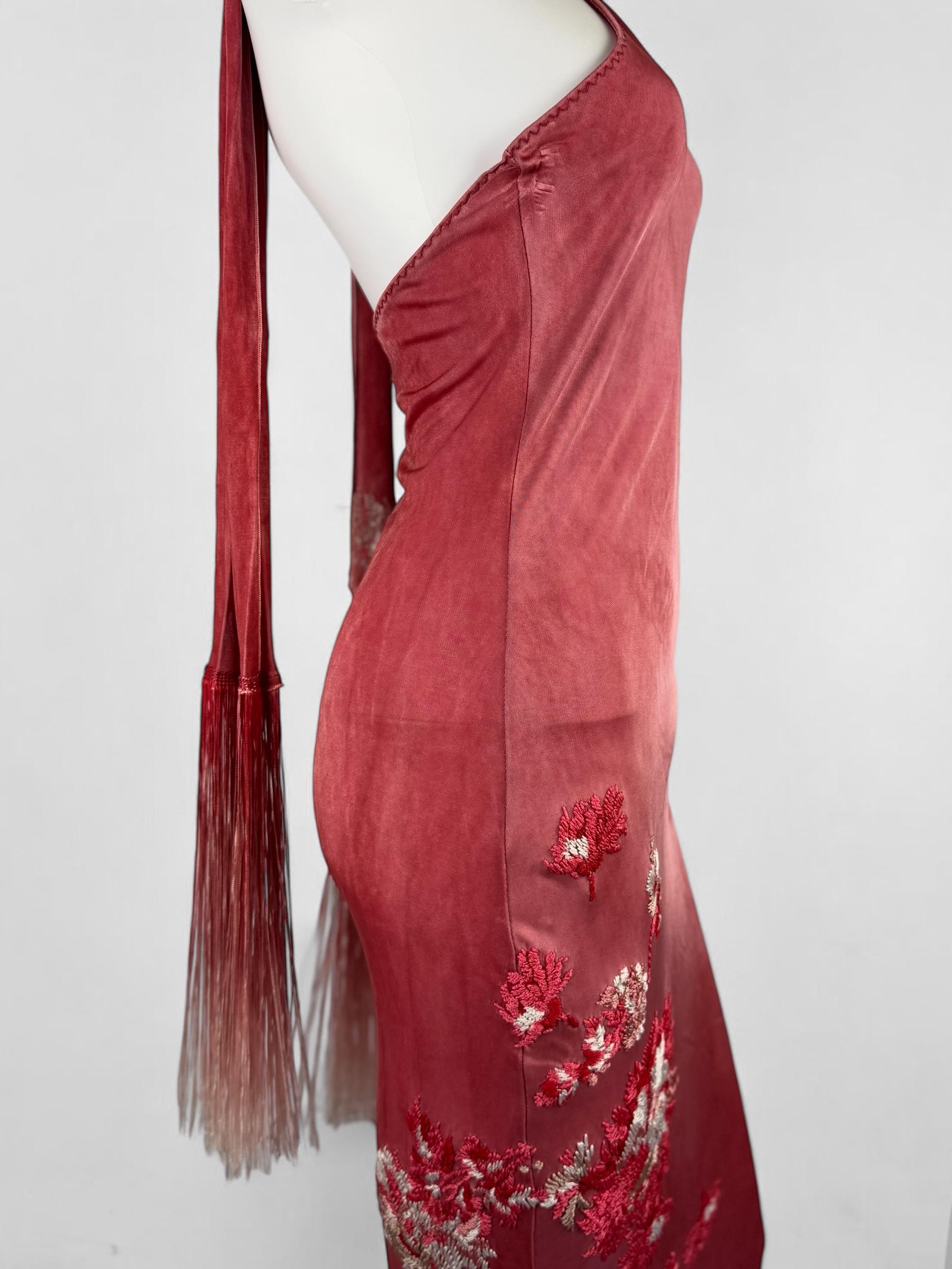 Women's Roberto Cavalli Class Pink Halter Dress, c. 2000s