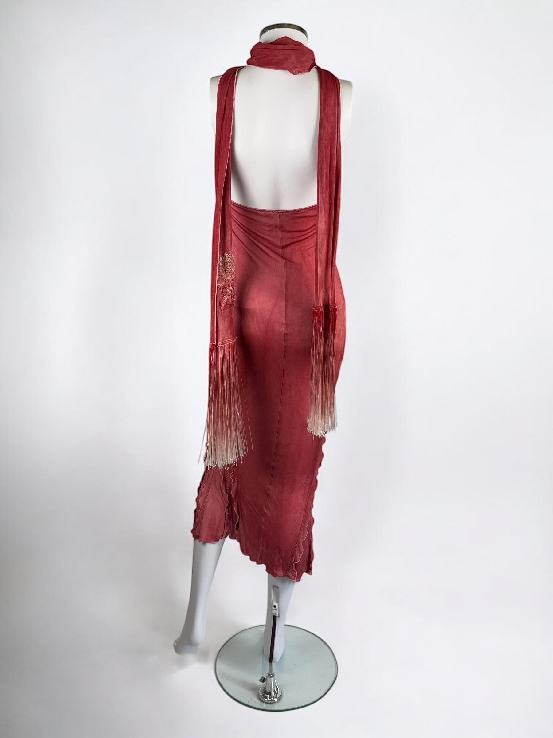 Roberto Cavalli Class Pink Halter Dress, c. 2000s 2