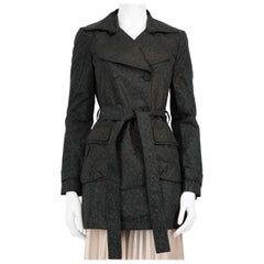 Roberto Cavalli CLASS Roberto Cavalli Imperméable à ceinture imprimé léopard taille M