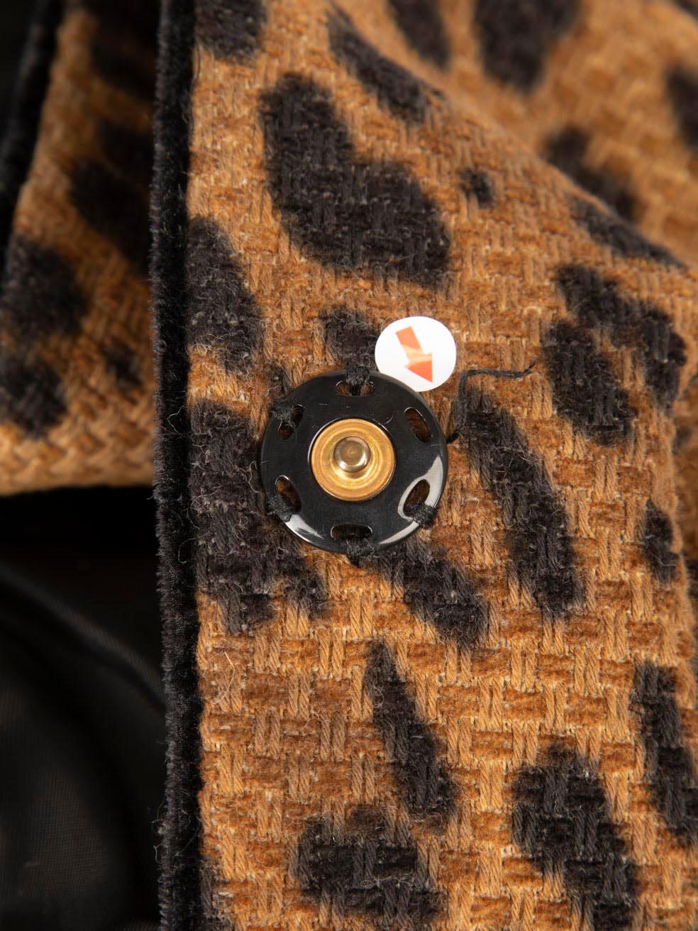 Donna Roberto Cavalli Class Roberto Cavalli Leopard Print Mid Length Coat taglia M. in vendita