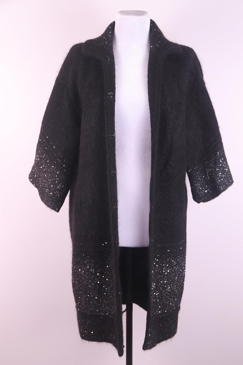 Nero Roberto Cavalli cappotto in lana mohair in vendita