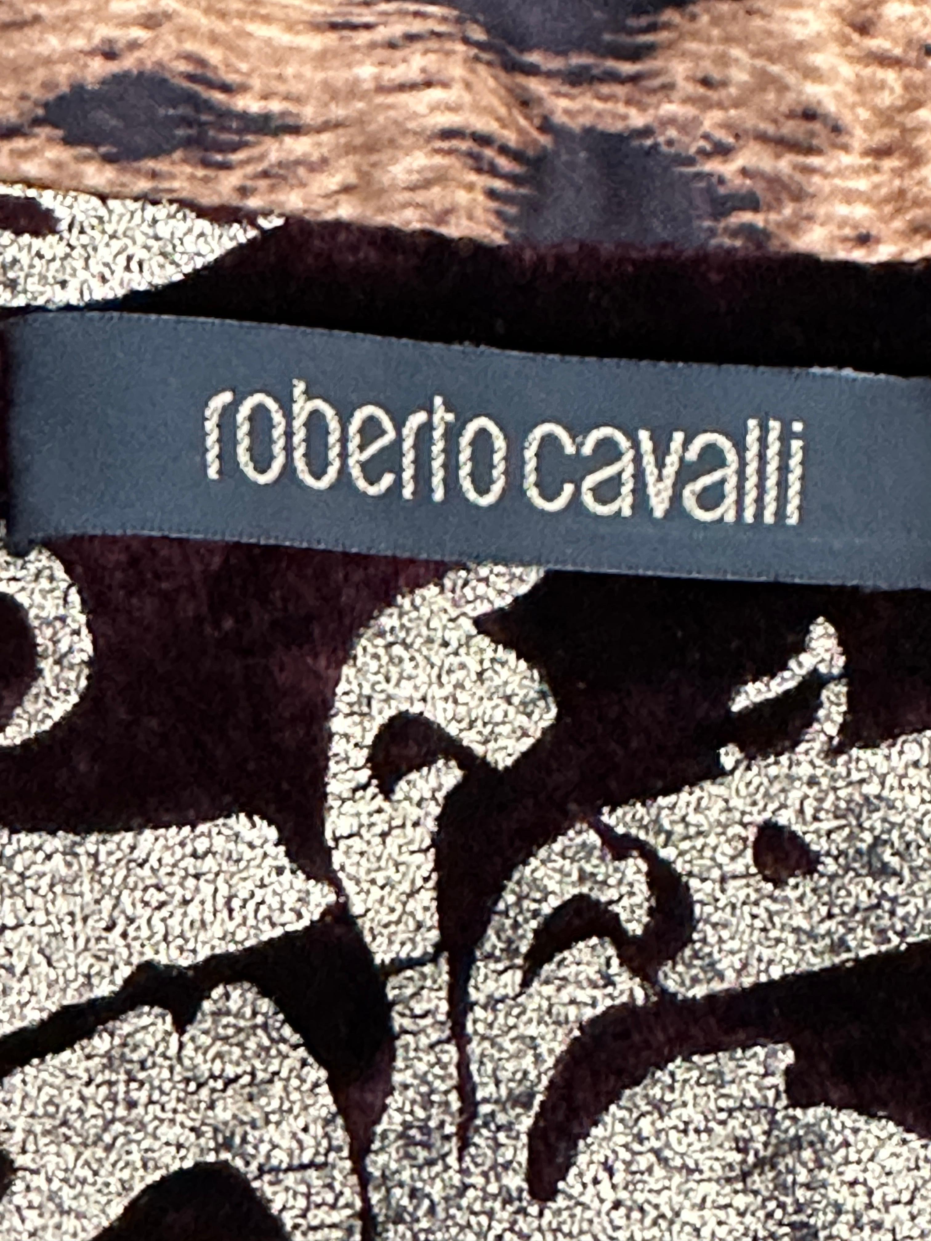 Roberto Cavalli Collectable Fortuny Style Rampant Lion Devore Velvet Jacket  For Sale 5