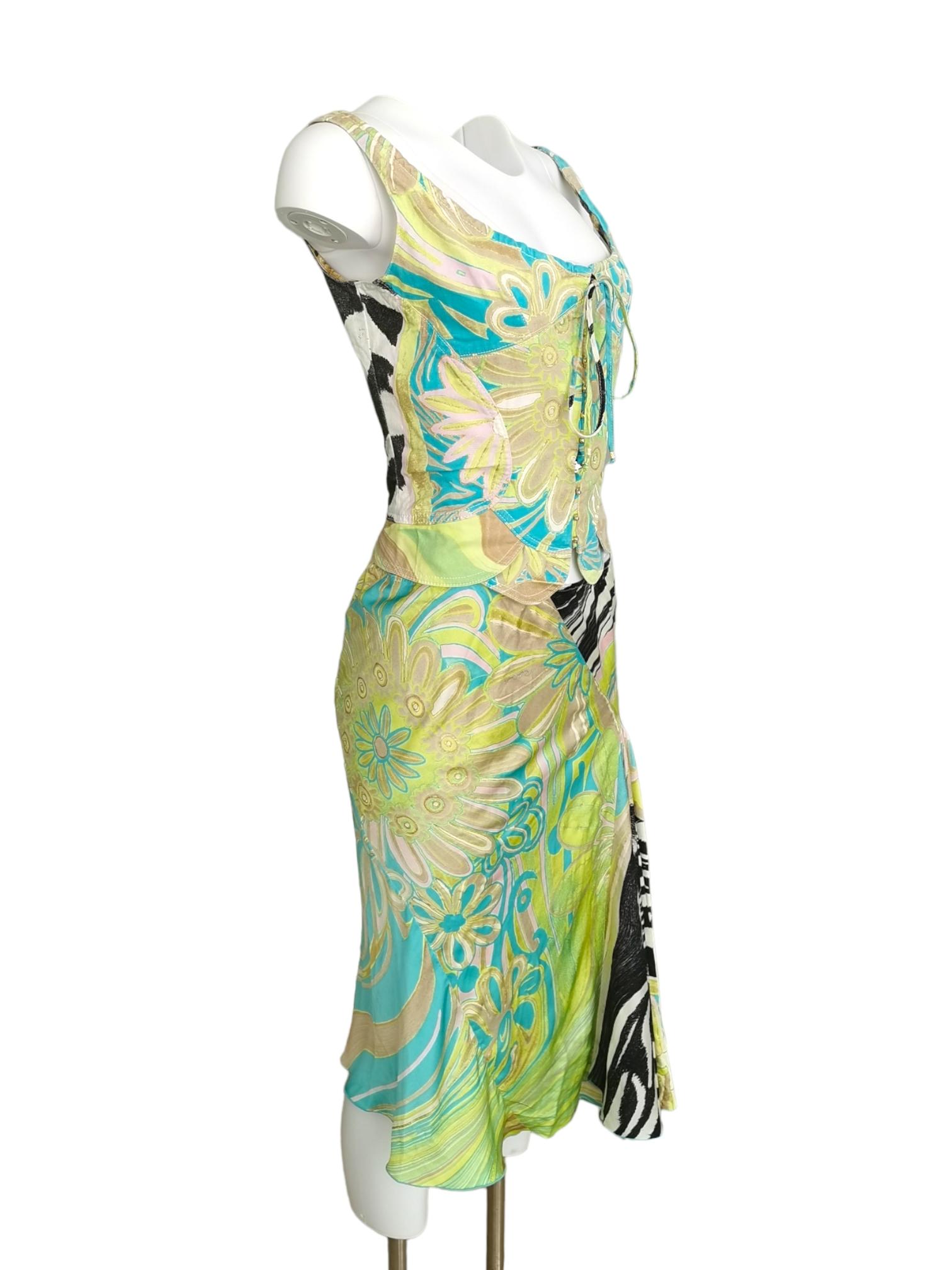 Roberto Cavalli corset set, SS 2004 In Excellent Condition For Sale In London, GB
