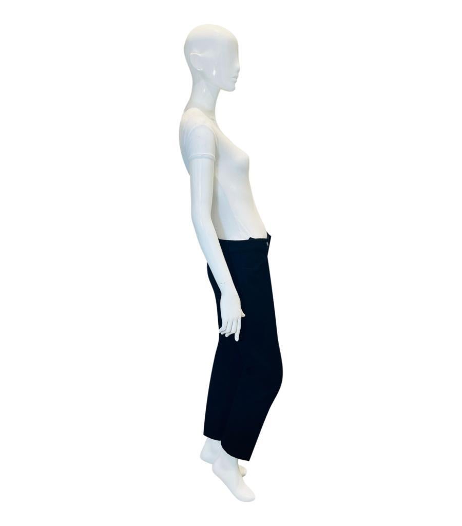 Roberto Cavalli Cotton Blend Crease-Leg Trousers In Excellent Condition For Sale In London, GB