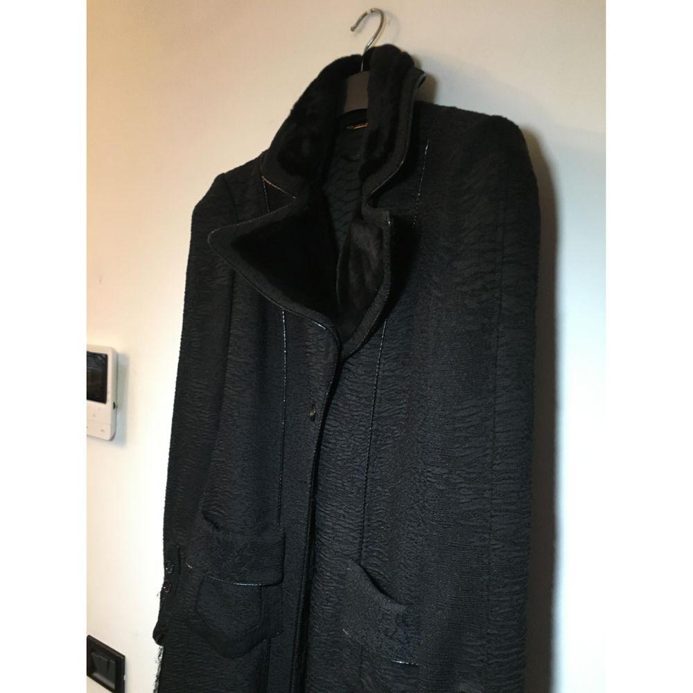 Roberto Cavalli Cotton Coat in Black For Sale 6