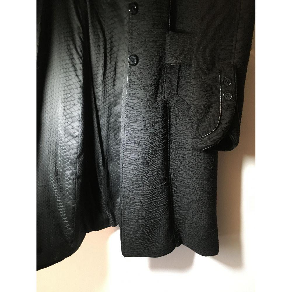 Roberto Cavalli Cotton Coat in Black For Sale 2