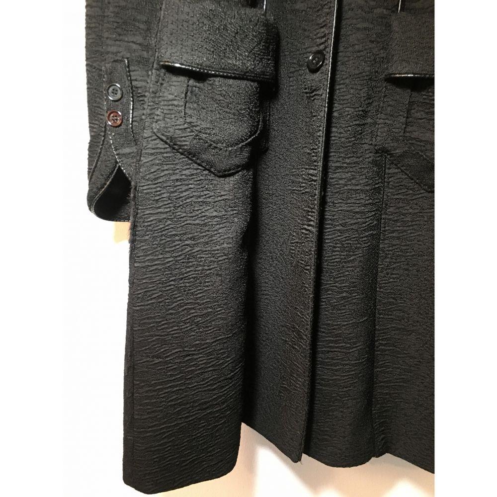 Roberto Cavalli Cotton Coat in Black For Sale 5