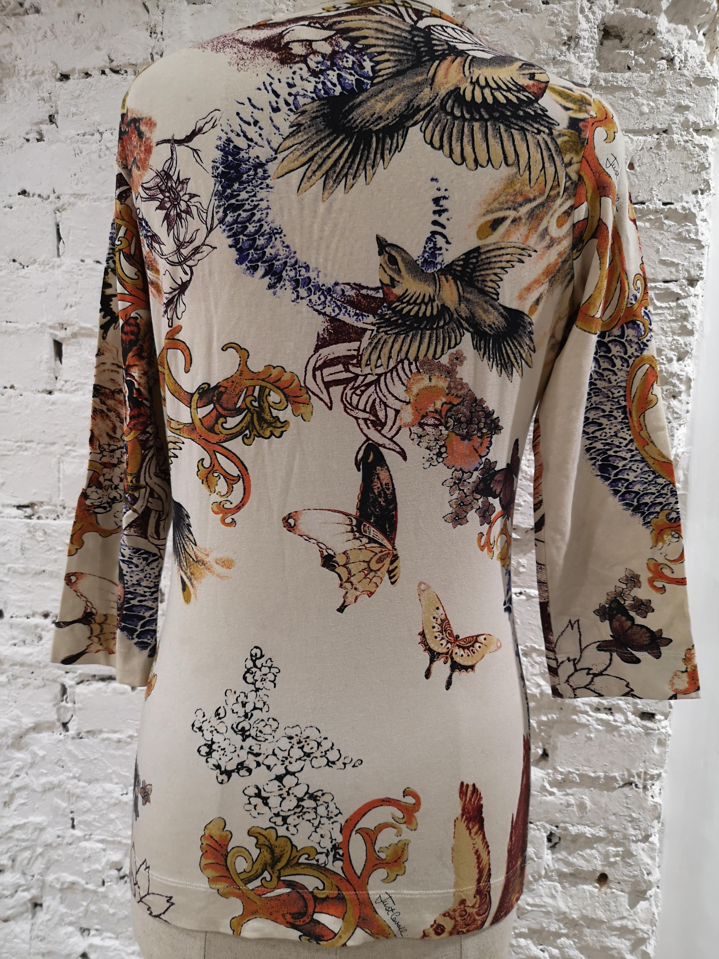 Roberto Cavalli Blue Cotton T-Shirt main image 1