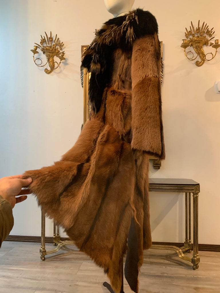 Veste Courte Roberto Cavalli En Laine Bouclé Et Plumes D'autruche - Taille M, Occasion