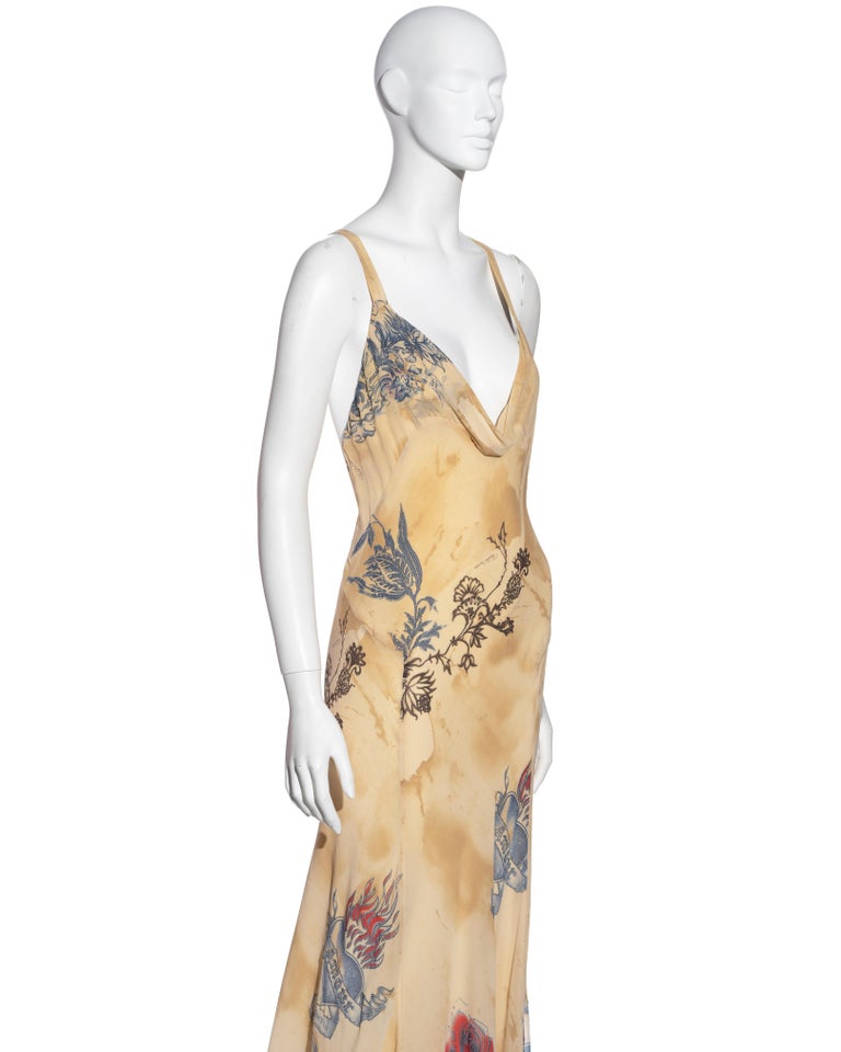 Roberto Cavalli Suede and Silk Tattoo Blouse, SS 2003