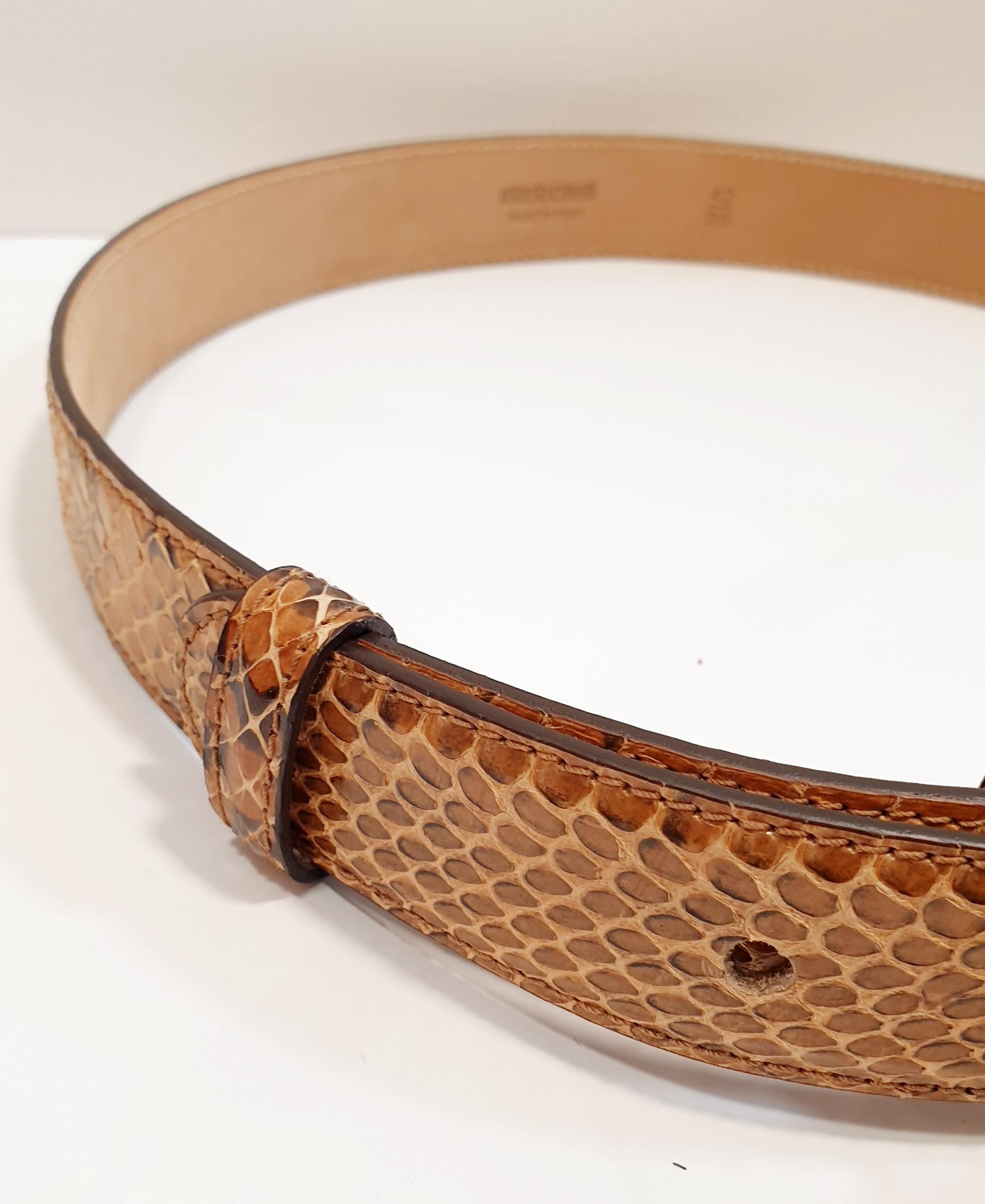 Roberto Cavalli Crocodile Effect Leather For Women Belt In Excellent Condition In  Bilbao, ES