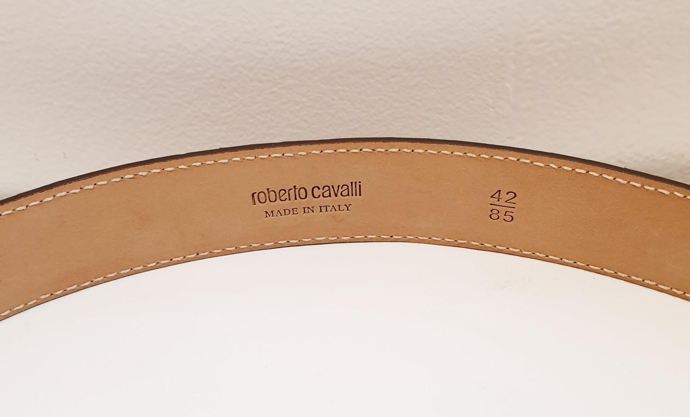 Women's or Men's Roberto Cavalli Crocodile Effect Leather For Women Belt