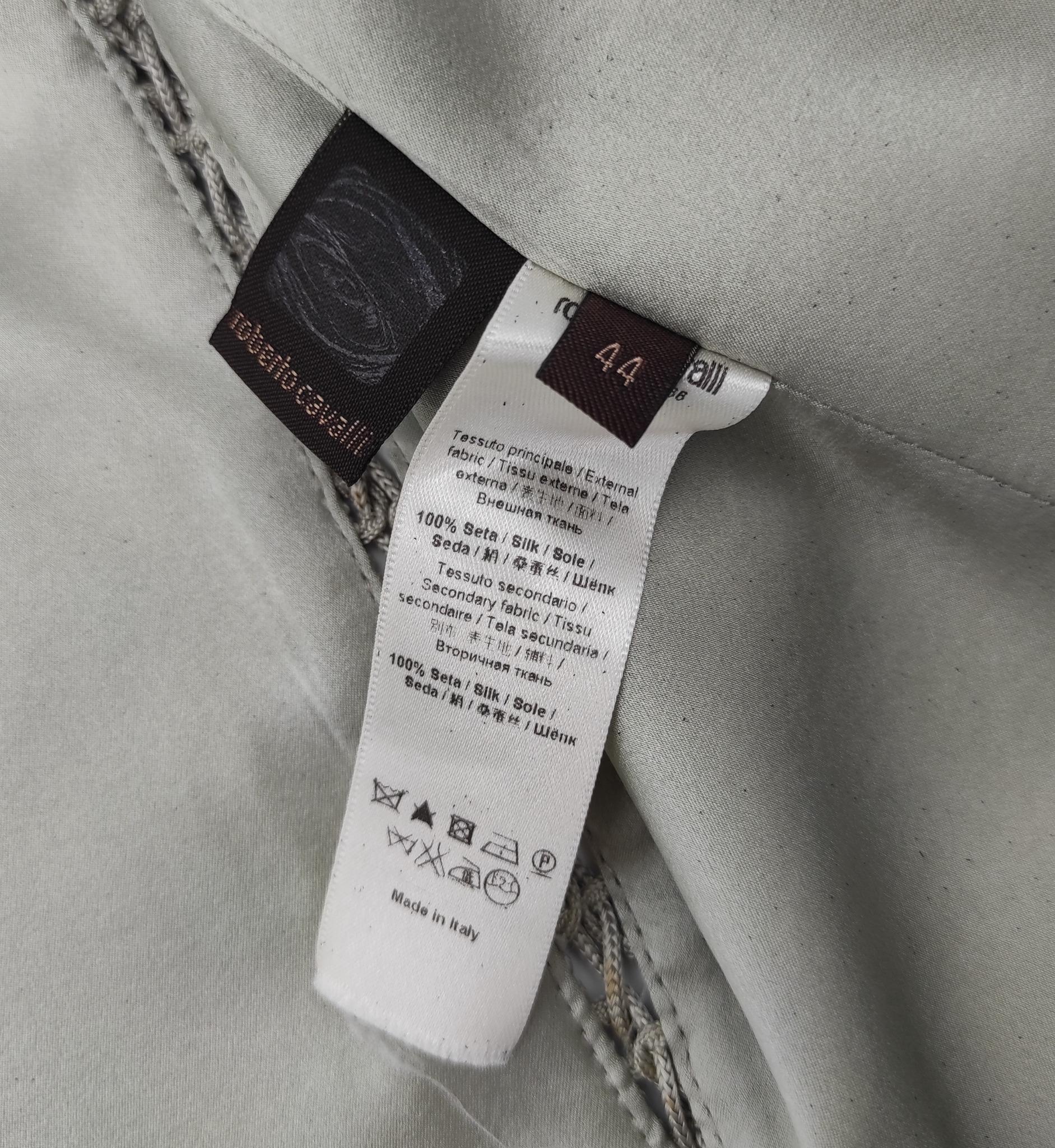 Roberto Cavalli blazer à lacets en soie imprimé crocodile en vente 6