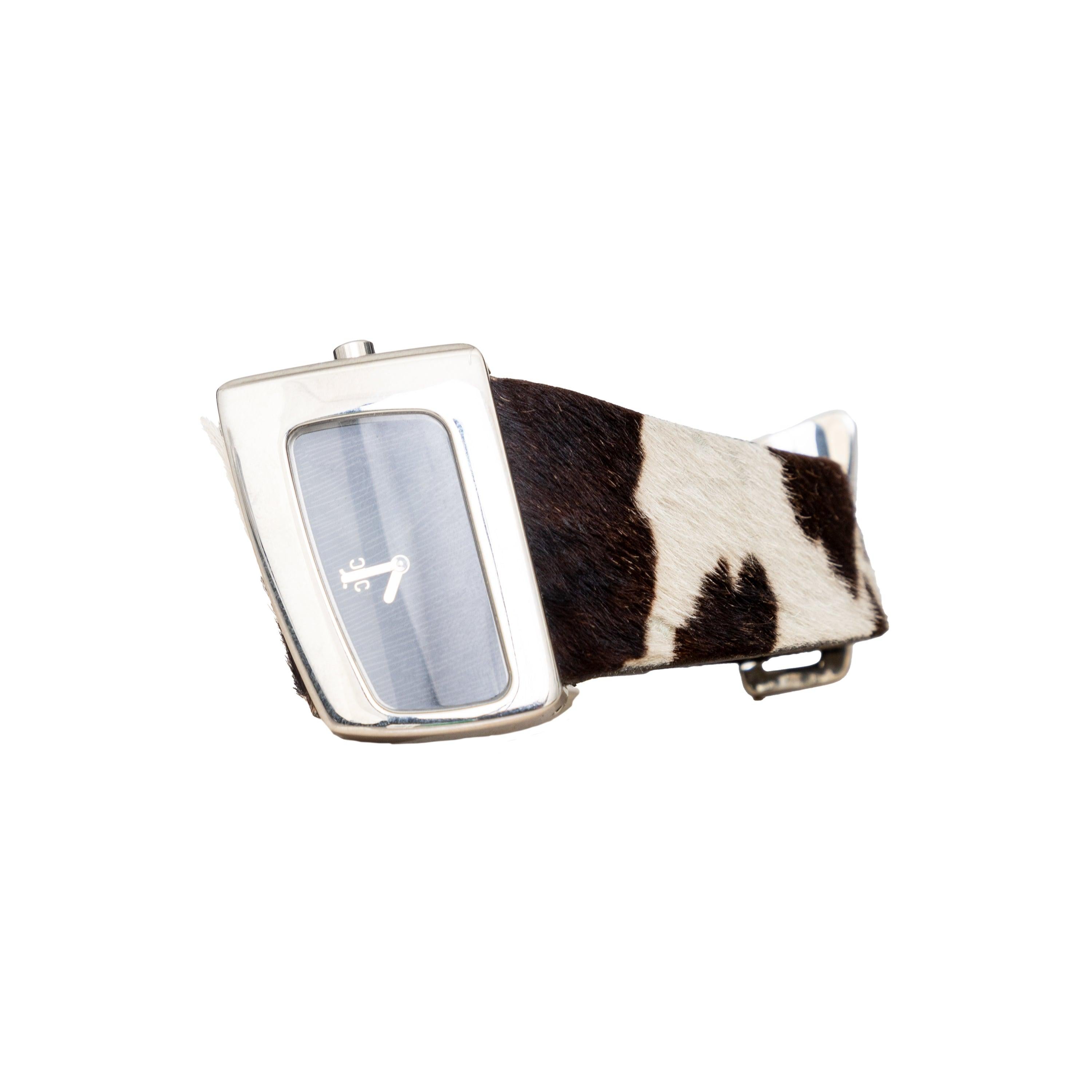 Roberto Cavalli Gebogene Tierhaaruhr - '10er Jahre im Angebot 2