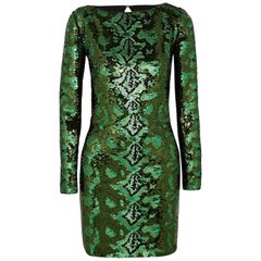 ROBERTO CAVALLI Cutout sequined silk-chiffon mini dress