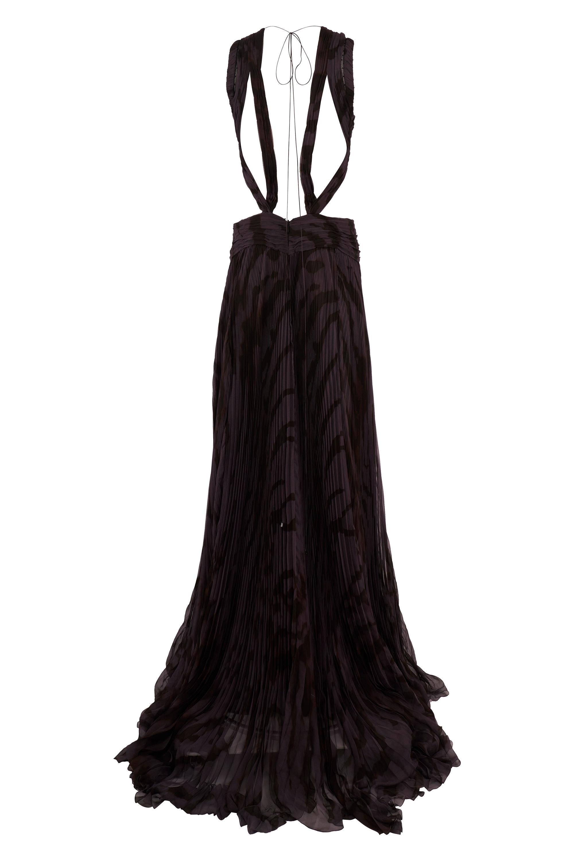 Roberto Cavalli Maxi Abito Cut Out Grigio Profondo In condizioni ottime in vendita a London, GB