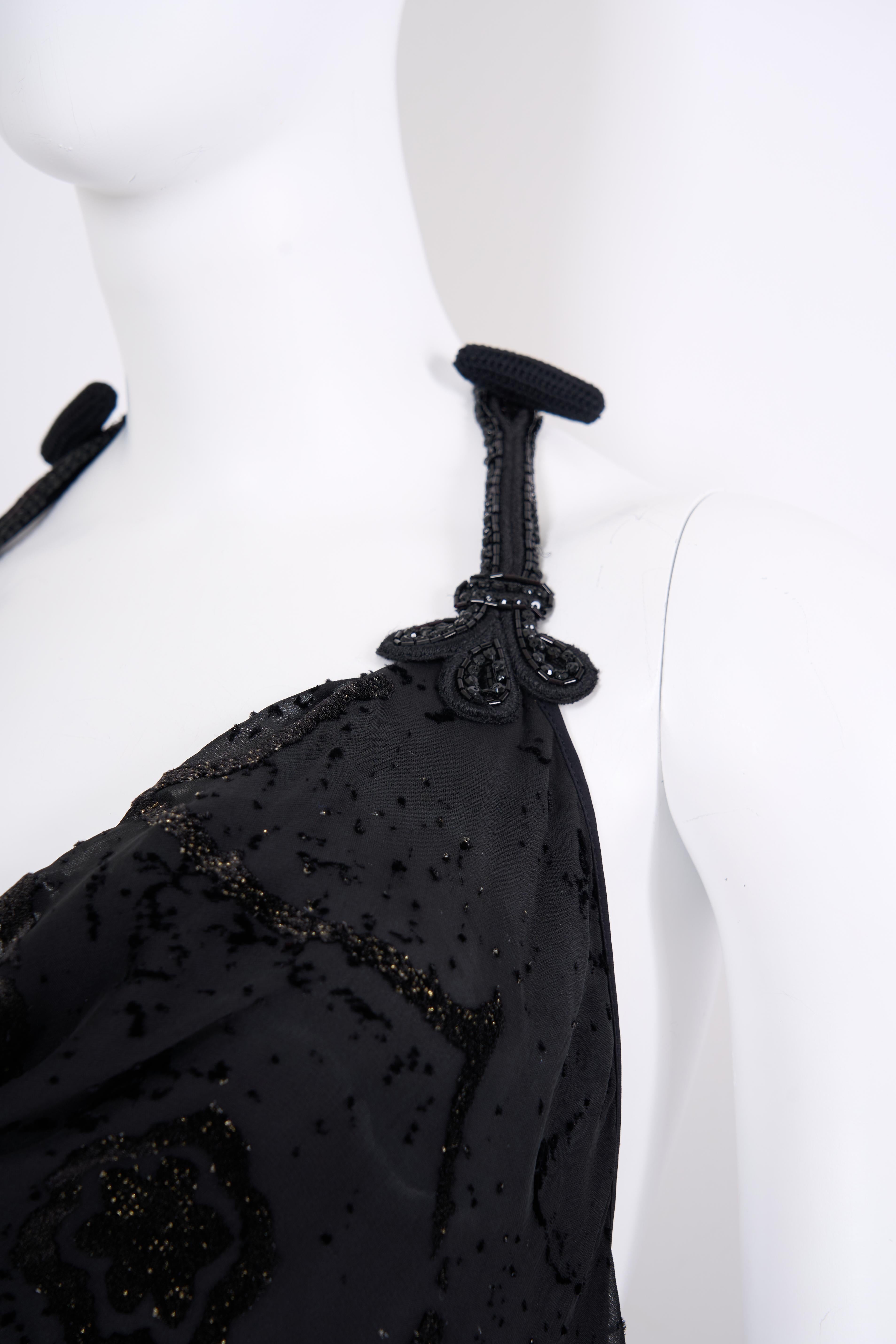 Roberto Cavalli devour Schwarzes Abend-Halterkleid aus Seide 04 H/W im Zustand „Hervorragend“ im Angebot in Hong Kong, HK