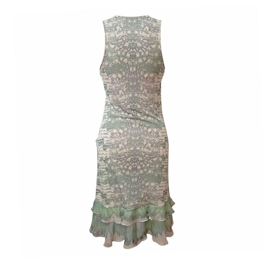 100% Viscosa Stampa fantasia Colore verde Con pieghe Lunghezza massima cm 100 (39,3 pollici)
