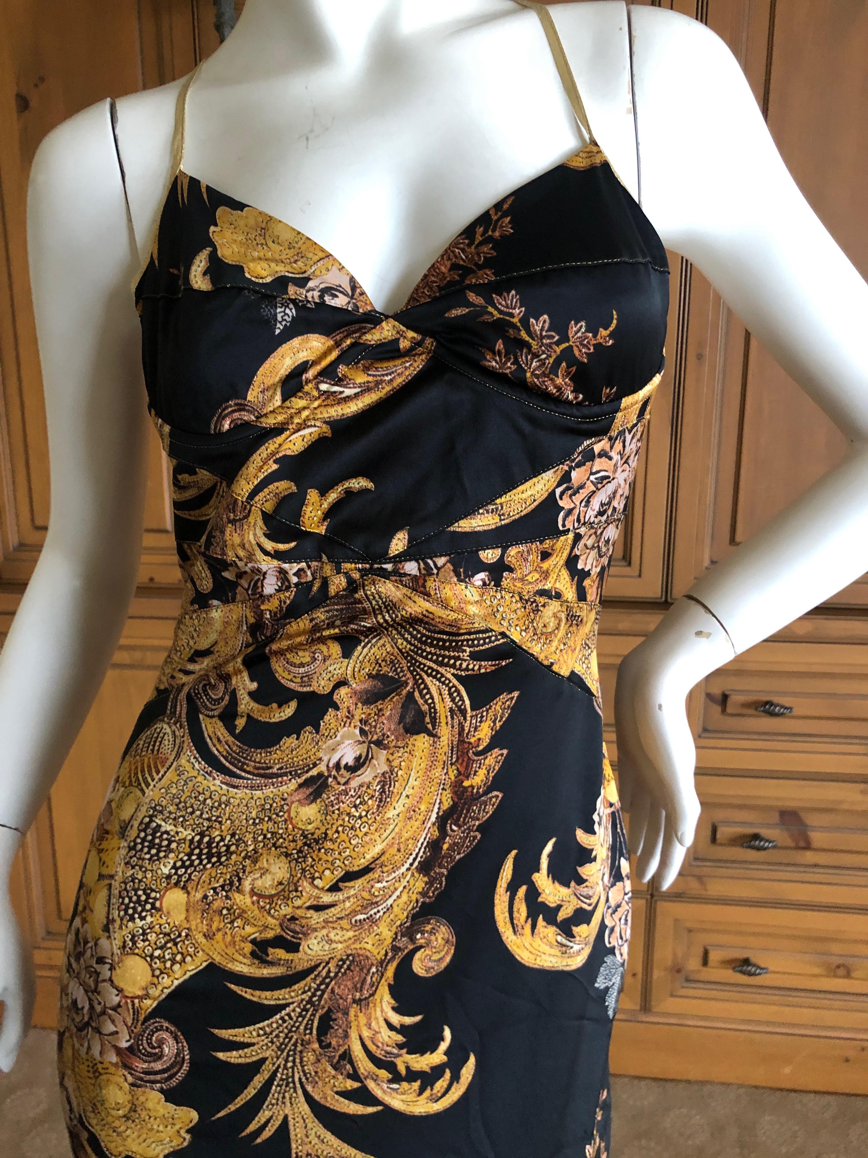 Roberto Cavalli Elegant Fishtail Mermaid Back Evening Dress for Just Cavalli In Excellent Condition In Cloverdale, CA