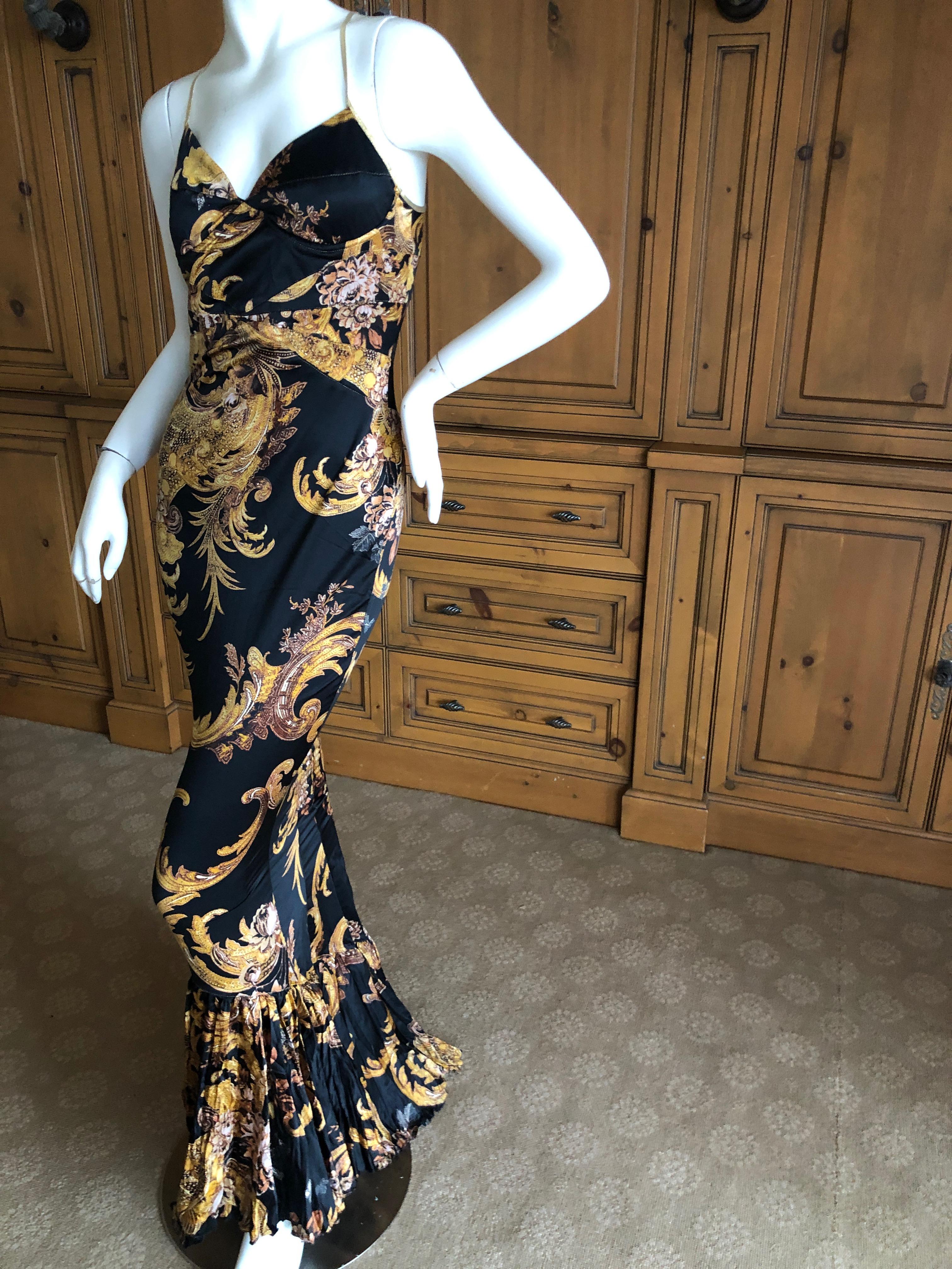 Roberto Cavalli Elegant Fishtail Mermaid Back Evening Dress for Just Cavalli 1
