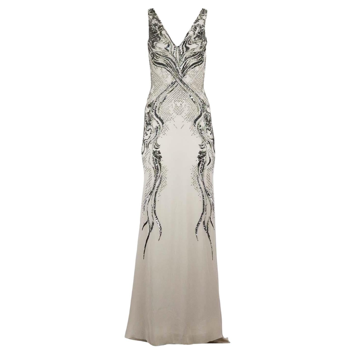 Roberto Cavalli Embellished Silk Georgette Gown IT 38 UK 6 