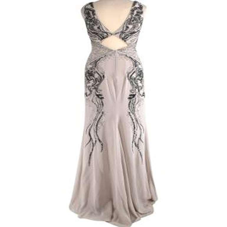 Roberto Cavalli Embellished Silk Sleeveless Gown In Good Condition For Sale In London, GB