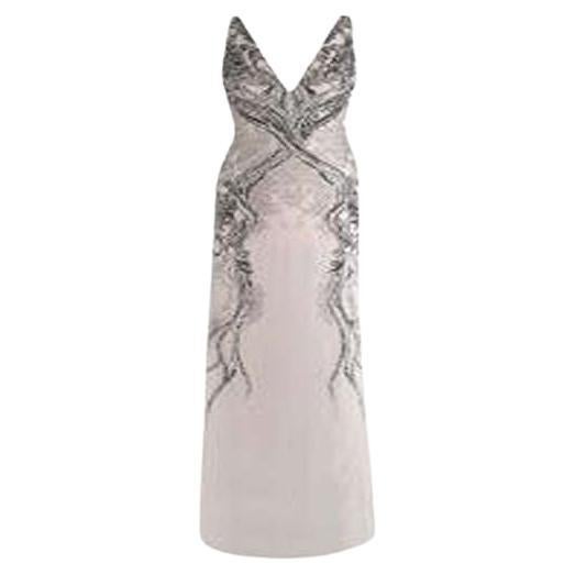 Roberto Cavalli Embellished Silk Sleeveless Gown For Sale
