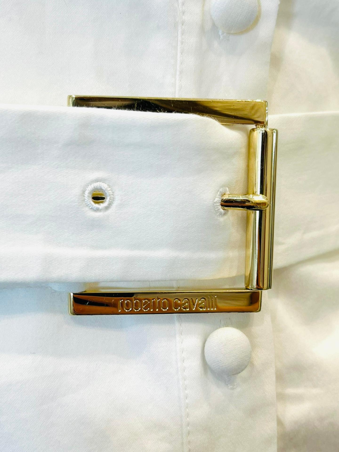 Roberto Cavalli - Robe en coton brodé Pour femmes en vente