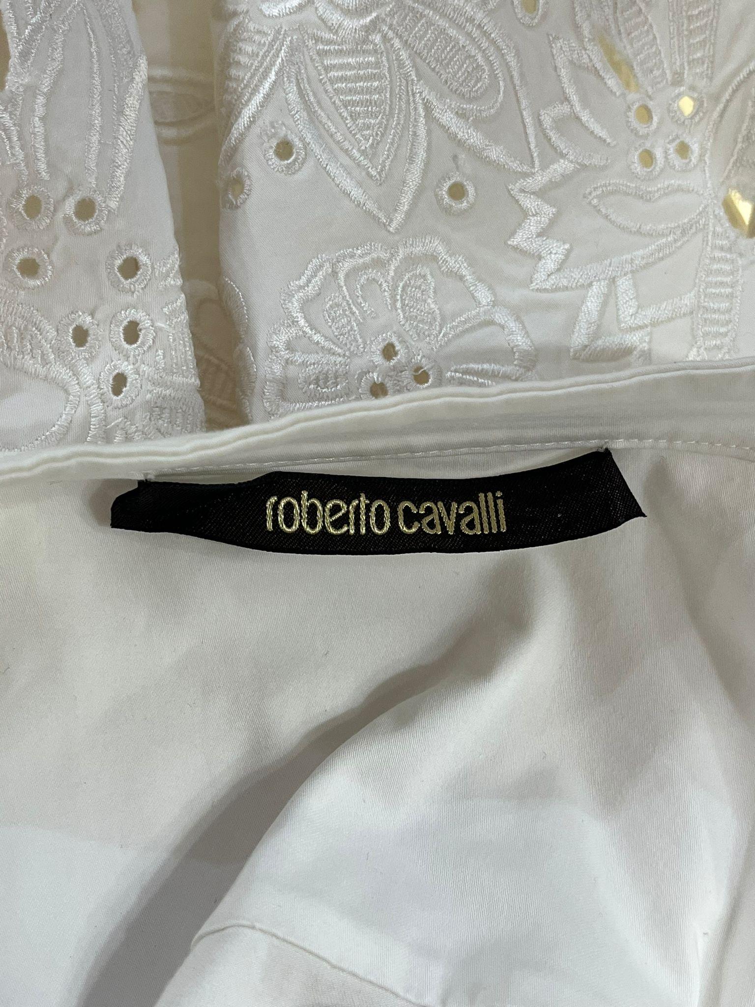 Roberto Cavalli - Robe en coton brodé en vente 1