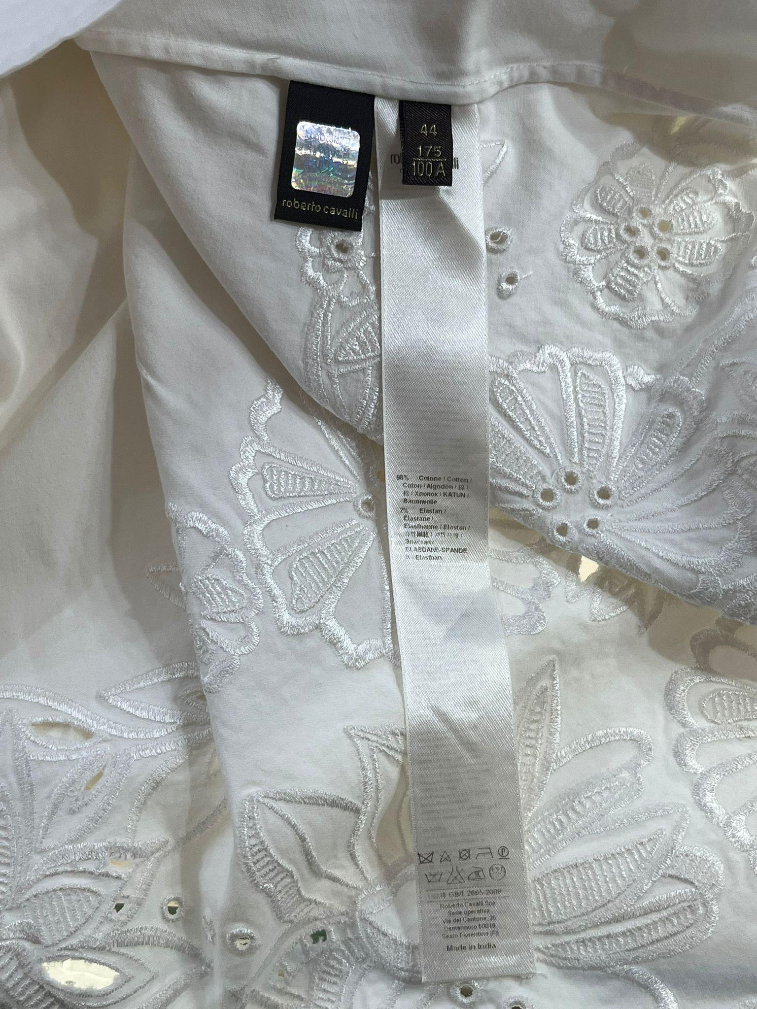 Roberto Cavalli Embroidered Cotton Dress For Sale 2