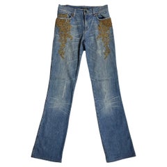 Roberto Cavalli bestickte Jeans, 2000er Jahre