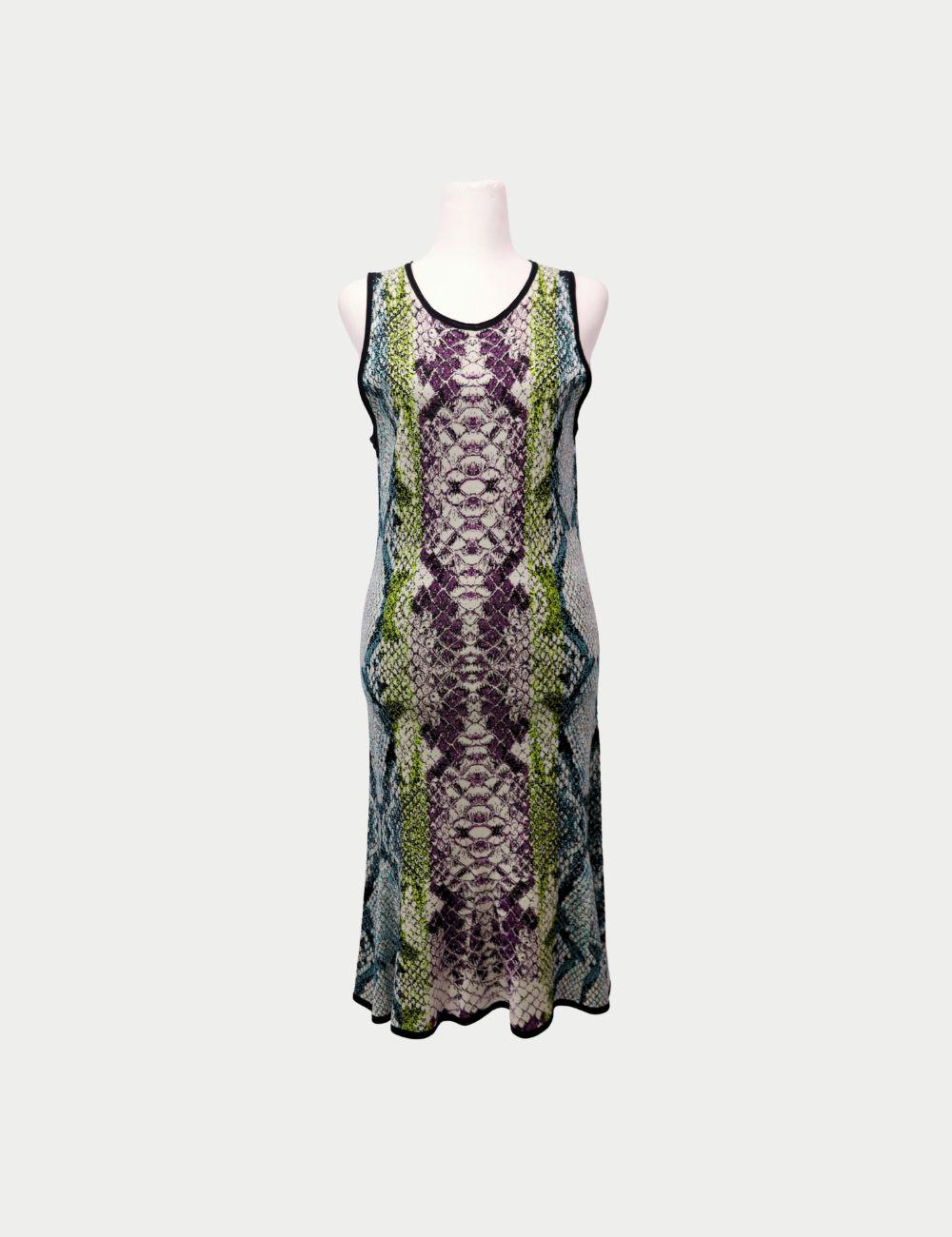Roberto Cavalli - Maxi abito con stampa pitone multicolore


Fai colpo con questo maxi abito con stampa pitonata multicolore di Roberto Cavalli. Caratterizzato da audaci tonalità di turchese, verde lime e viola intenso in un sorprendente design a