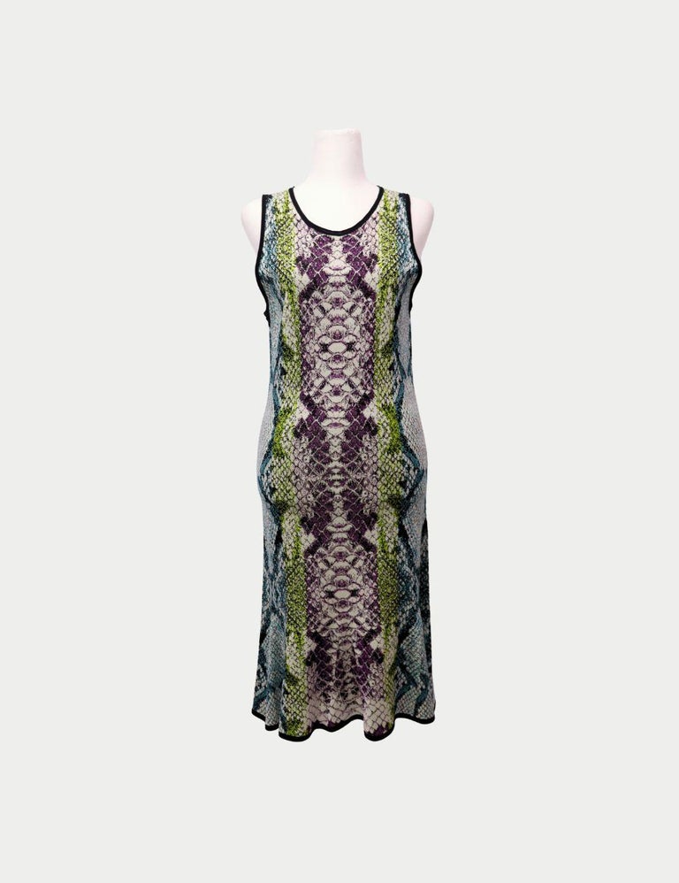 Roberto Cavalli Multicolor Snake Print Maxi Dress - EU 44 For Sale at 1stDibs Roberto Cavalli Multicolor Snake Print Maxi Dress - EU 44 For Sale at 1stDibs