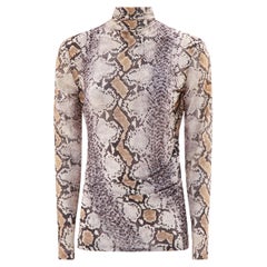 Roberto Cavalli A/I 1998: top a collo alto con stampa pitone
