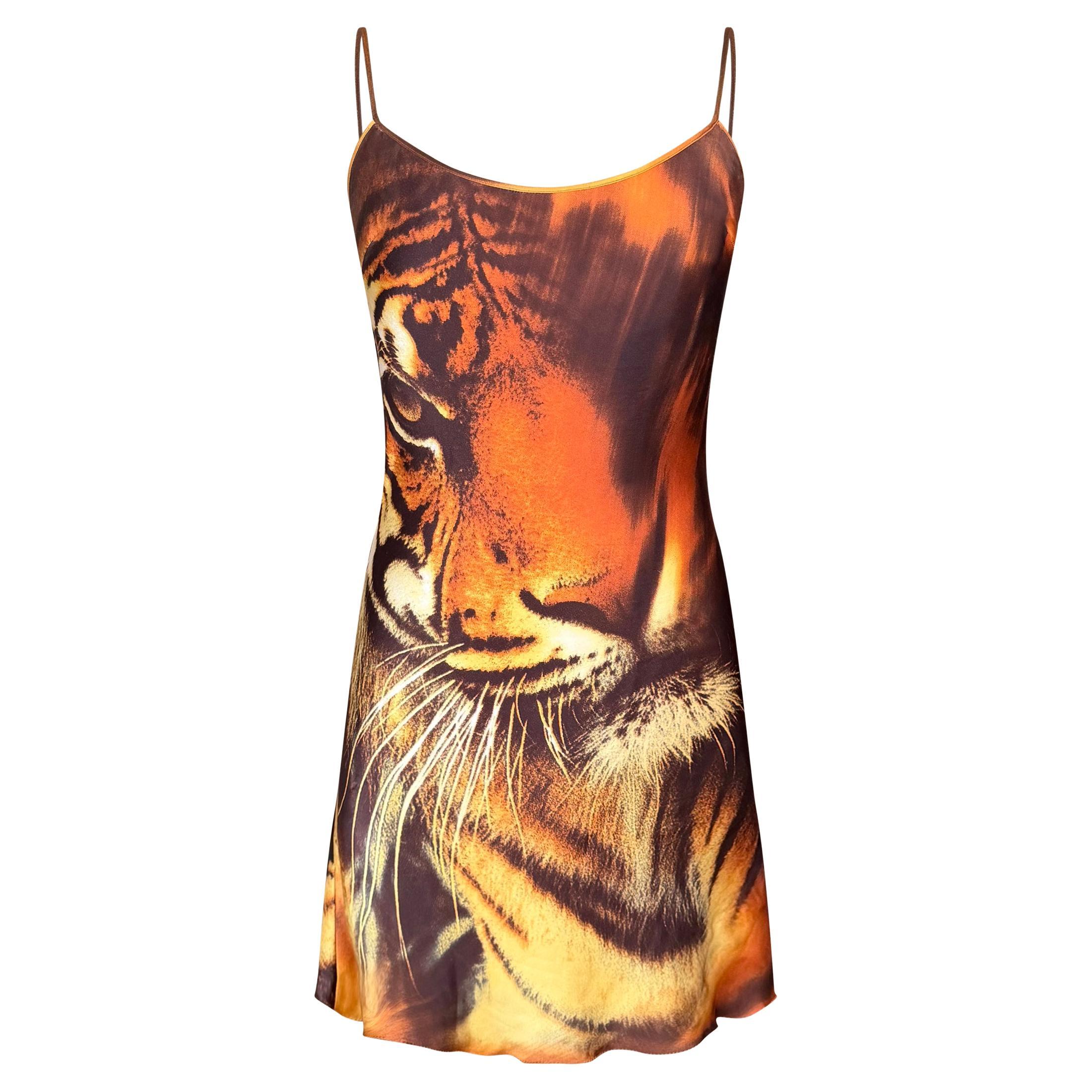 Roberto Cavalli F/W 2000 Tiger Silk Dress