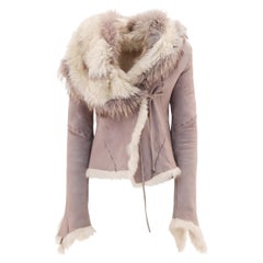 Roberto Cavalli F/W 2001 asymmetric shearling fur jacket