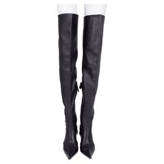 Roberto Cavalli H/W 2001 Schwarze knöchelhohe Lederstiefel