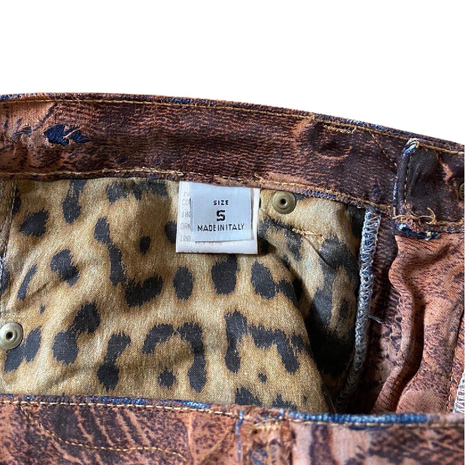 roberto cavalli sandblasted jeans