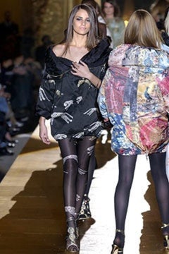 Roberto Cavalli F/W 2002 cheetah tiger print denim jacket