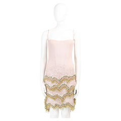 Roberto Cavalli F/W 2002 Embellished Beaded Slip Dress