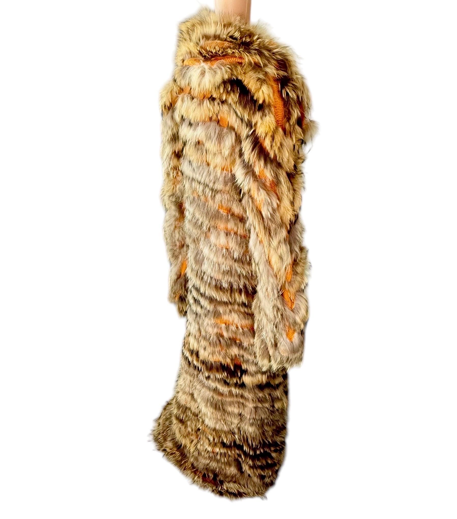Roberto Cavalli A/I 2002 Passerella Non Indossato Colletto Completo Cerniera Maglia Pelliccia in vendita 5